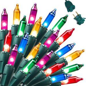 Christmas Lights Outdoor,21.4FT Multicolor Christmas Tree Lights Outside